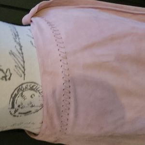 WHBM Dusty Rose Authentic Suede Wrap Skirt